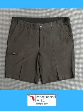 Greg Norman Mens Black Golf Shorts Size 38 Stretch Lightweight Performance